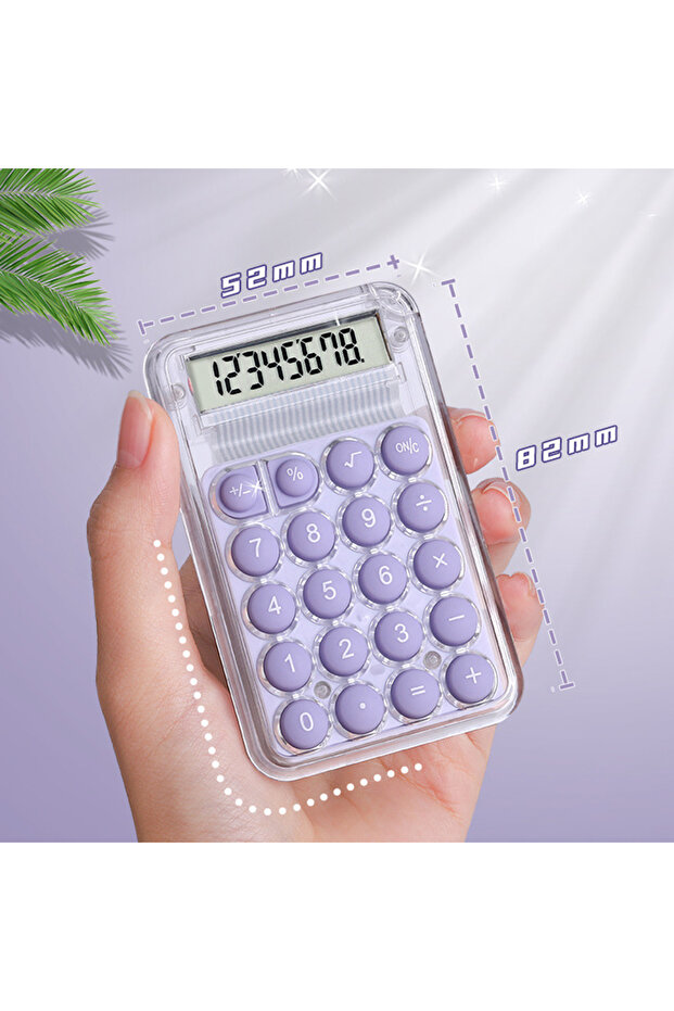 01 Cute Silent Calculator Mini Version Learning Auxiliary Small Portable Calculator Back To School S