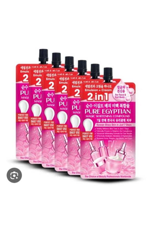Korean glow skin* 2in1 face & full body Whiting cream pouch 50ml - Pack of 6