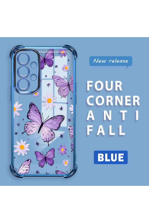 Samsung Galaxy A33 Compatible Transparent Back Four Corners Reinforced Impact Protection Silicone Case