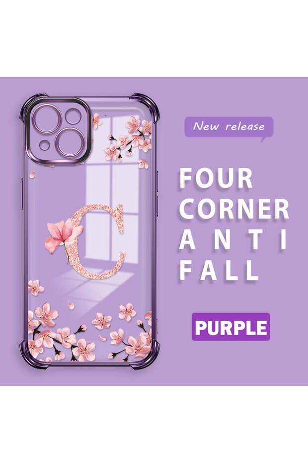 iPhone 15 Compatible Transparent Back Panel Four-Corner Reinforced Impact Protection Glossy Edge Silicone Case
