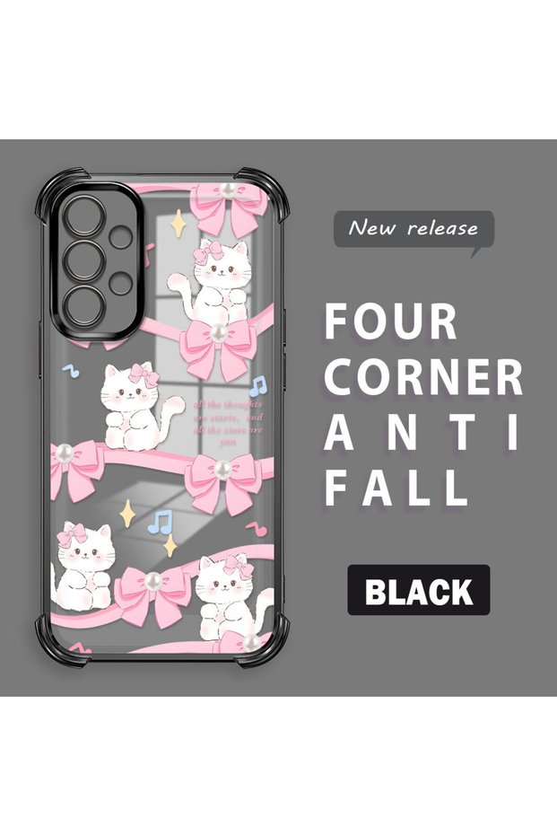 Samsung Galaxy A13 4g Compatible Transparent Back Four Corners Reinforced Impact Protection Silicone Case