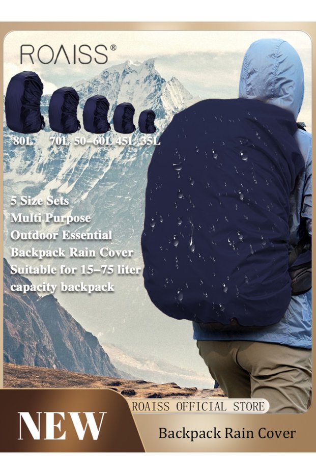 Waterproof Backpack Rain Cover and Dust Cover Multiple Size Combinations to Meet Various Needs Fabri