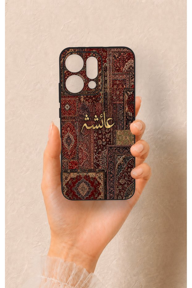 غطاء سيليكون بنمط السجاد الكلاسيكي متوافق مع هاتف أوبو رينو 14