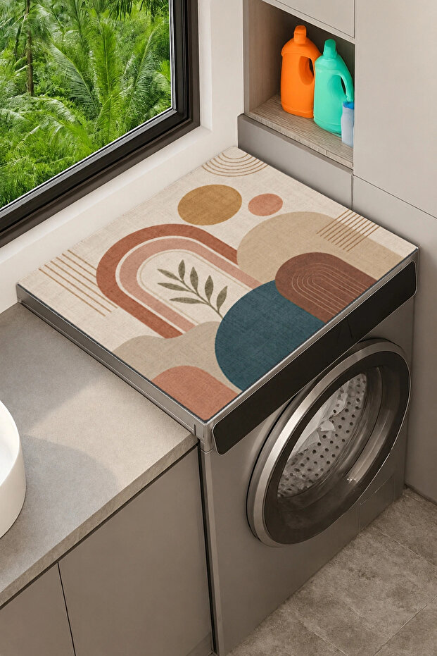 Clothes Dryer Top Organizer Mat Liquid-Proof Cover Boho Horizons
