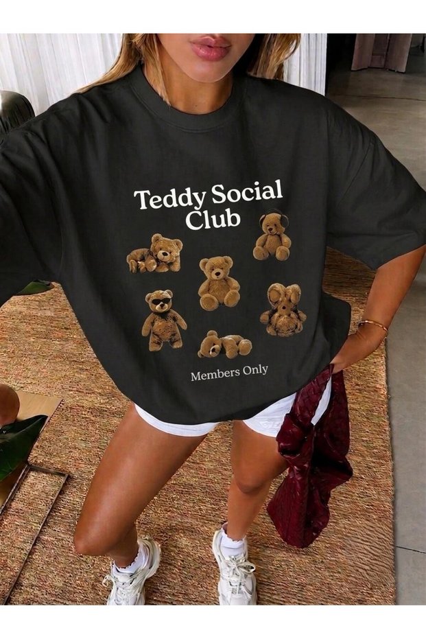 Teddy Social Club Members Only Printed Unisex Crewneck T-Shirt