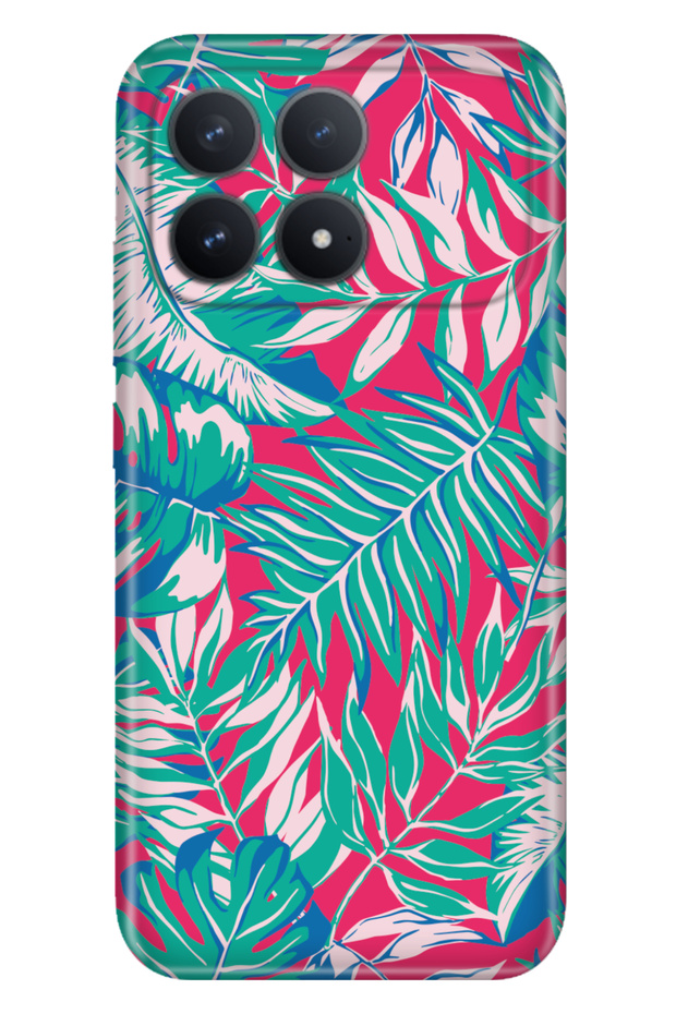 Poco F8 Pro 6.59" Case Patterned Silicone Printed Cover Matte Leaf