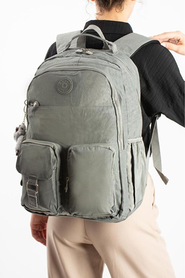 Unisex Klinkir School Bag High School Middle School University Backpack 45*30 cm Lightweight Fabric Multi-Pocket