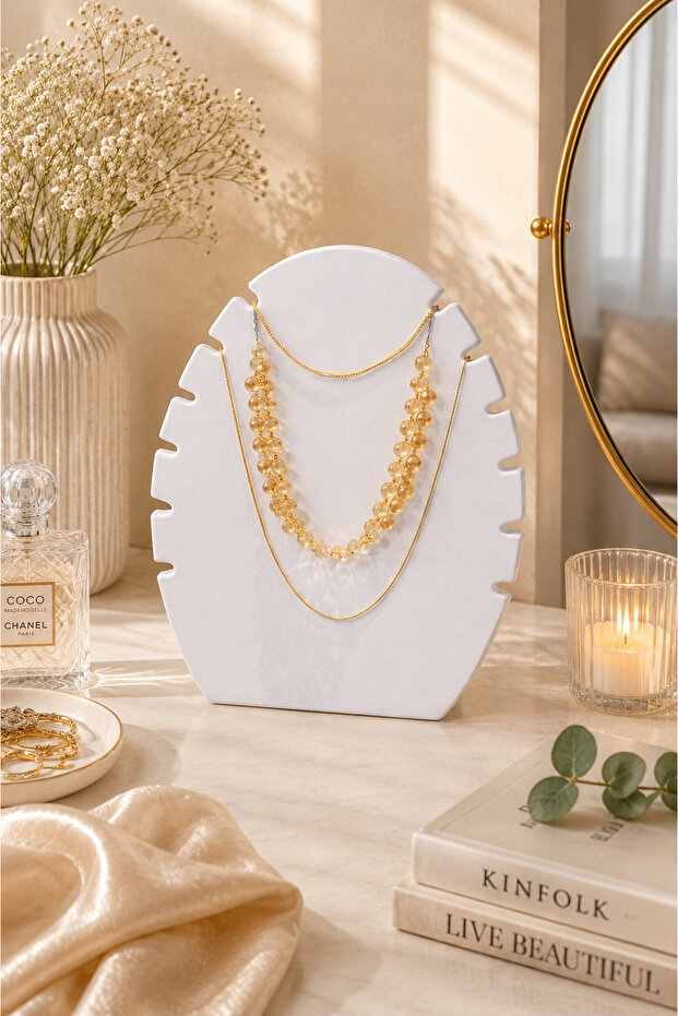 Monstera leaf jewelry stand - necklace organizer