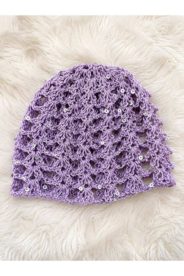Knitted Sequin Beanie Bandana