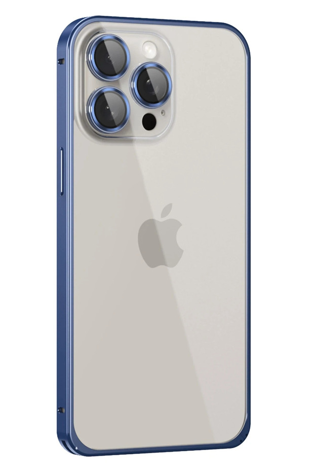 Aconcept iPhone 15 Pro Metal Bumper Matte Cover (222904) - Navy Blue