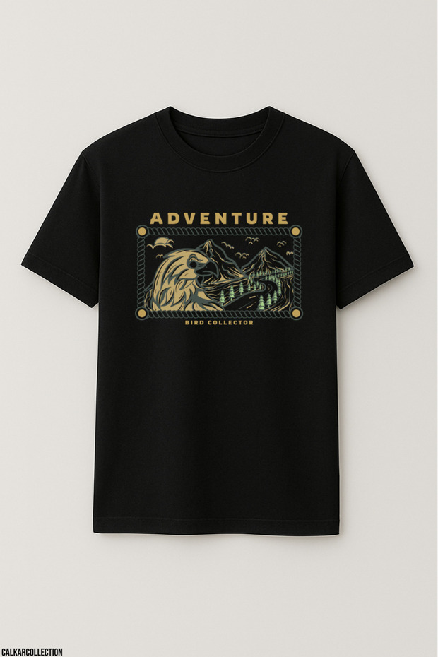 تي شيرت للجنسين كبير الحجم من Adventure Bird Collector