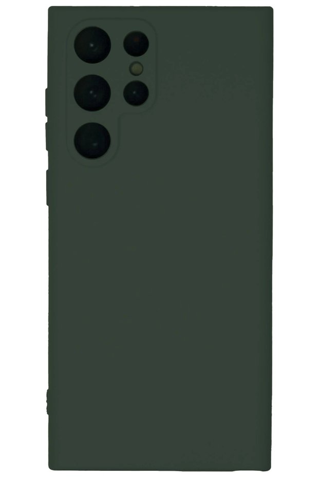 Aconcept Galaxy S22 Ultra Case Nano Inside Velvet Silicone - (15339) Dark Green