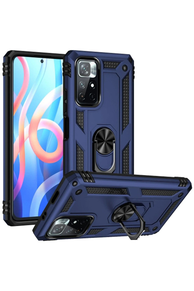 Aconcept Redmi Note 11t Case Sofia Ringed Silicone Cover (34428) - Navy Blue