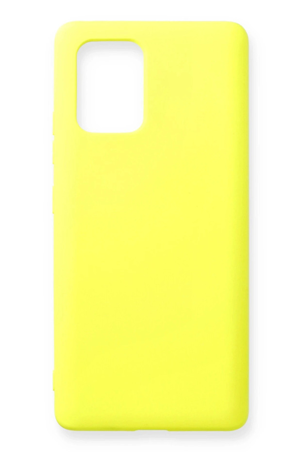 Aconcept Galaxy A91 / S10 Lite Case Nano Inside Velvet Silicone (40942) - Yellow