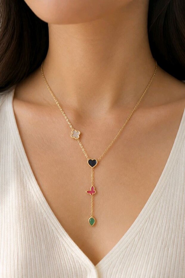 Figured Anti-Tarnish Steel Adjustable Chain Luxury Necklace