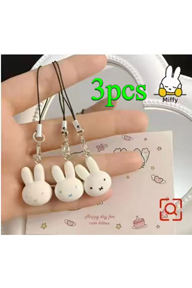 Miffy Miffy keychain pendant high-appearance anime cartoon character style creative couple backpack
