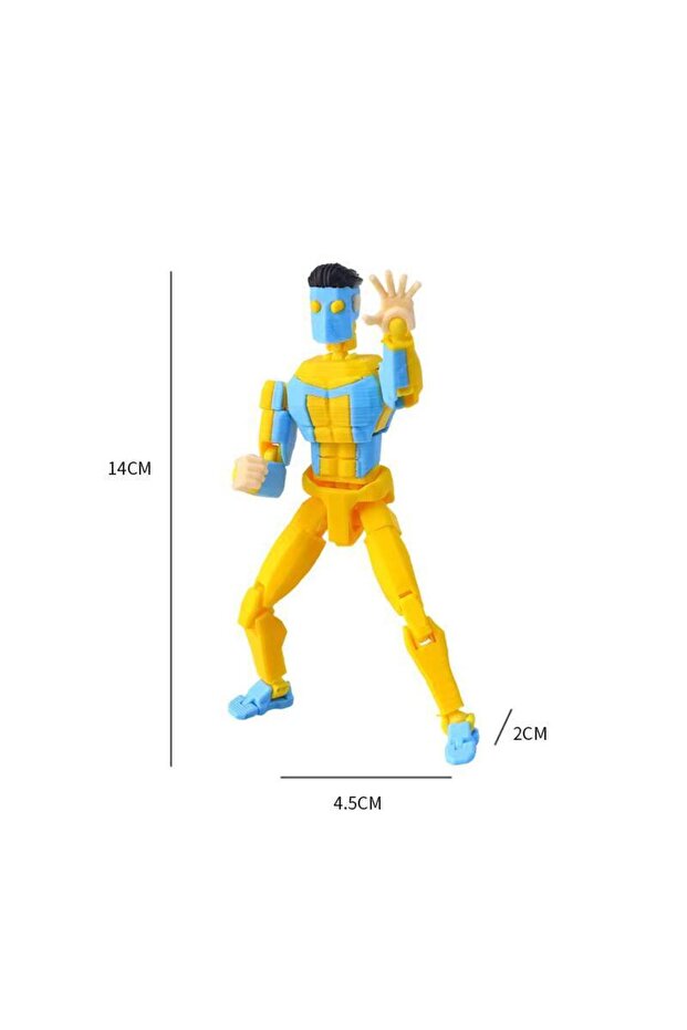 Masked 3d Printed Blue-Masked Invincible T13 Dummy13 Multi-Jointed Movable 3d Printed Shapeshift Toy