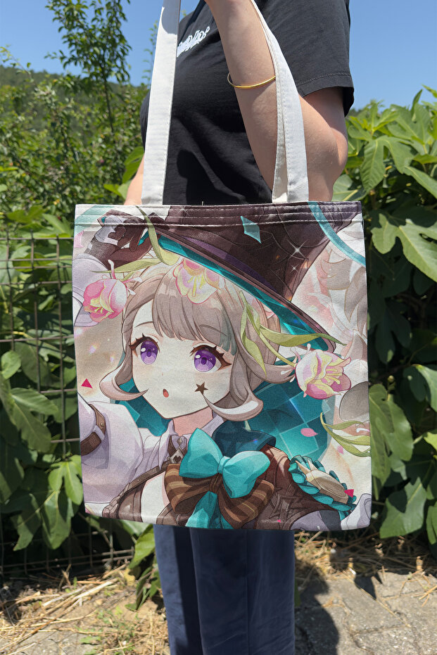 Lynette Genshin Impact V1 Double-Sided Canvas Print Tote Bag Anime Bag