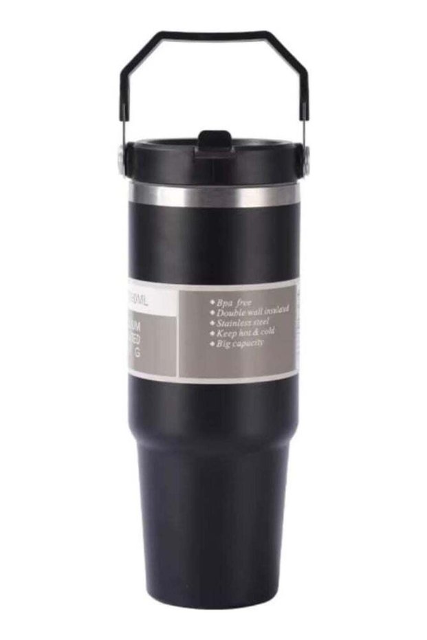 890ML Stainless Steel Vacuum Insulated Tumbler – Double Wall Thermal Travel Mug with Spill-Resistant Lid, BPA-Free Coffee Cup with Comfortable Handle