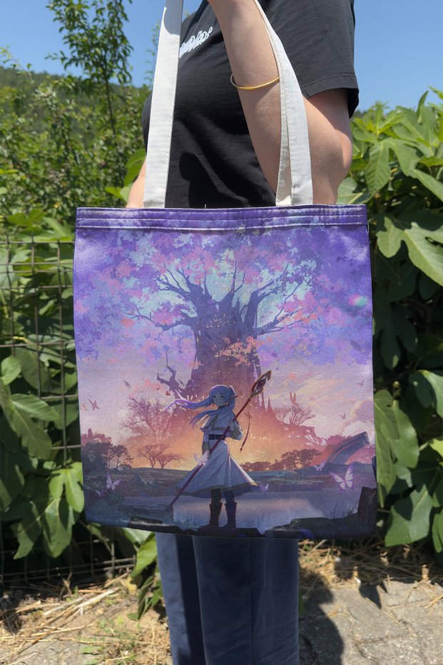 Sousou No Frieren V3 Summer Winter Double-Sided Canvas Print Tote Bag Anime Bag