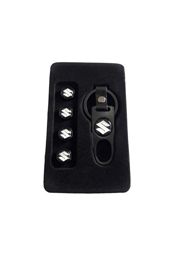 Suzuki Metal Keychain and Valve Cover Set