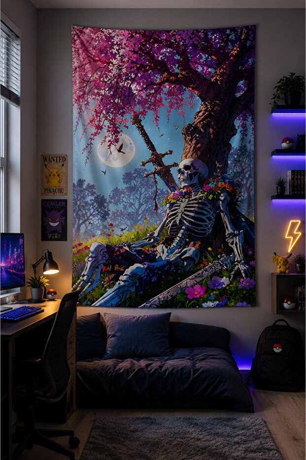 Fantasy Knight Tapestry – Knight Room Decor Wall Covering