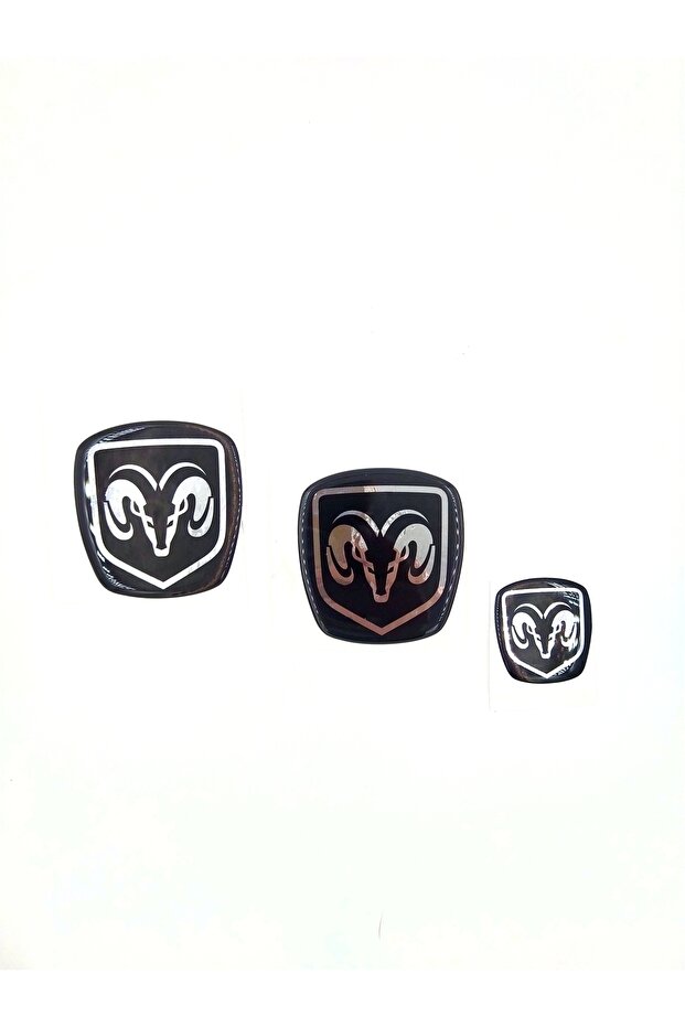 Fiat Linea Compatible Sticker Arma Front Rear Steering Set of 3 Metalized Ram Model