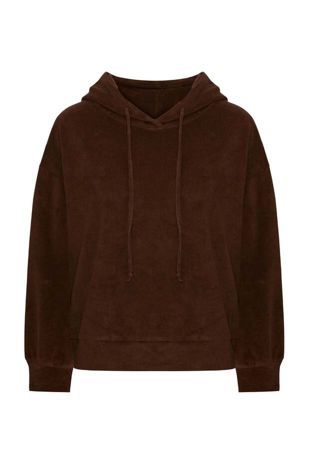 Miki Terry Towel Long Sweatshirt Brown