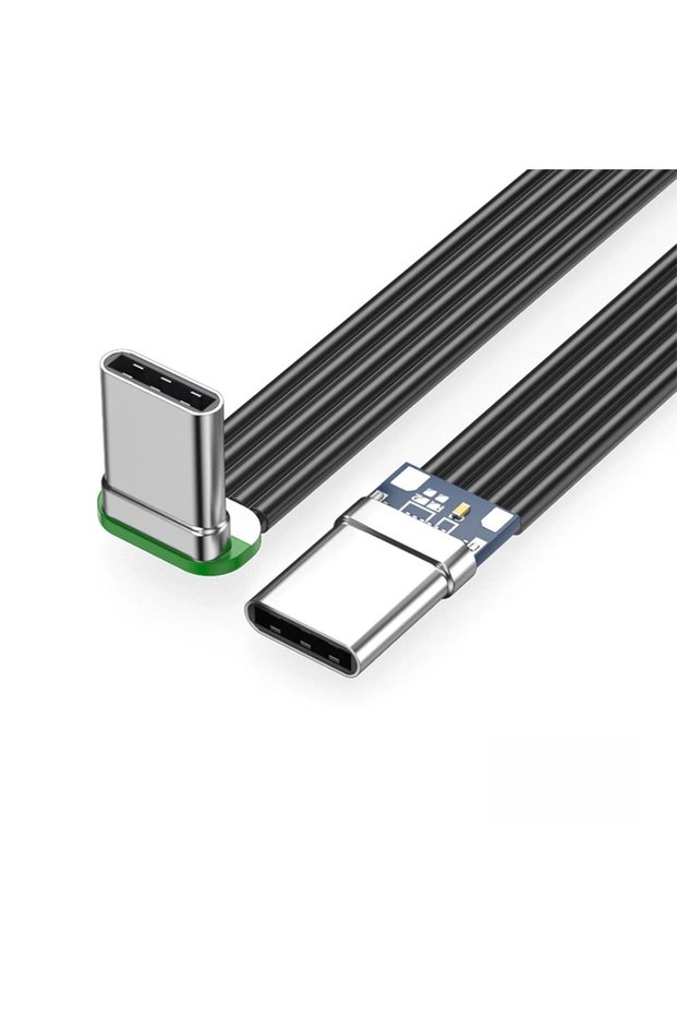 10cm 03 65W Fast Charging 2.0 Data Transfer Data Cables Flexible Flat Silicone USB C to USB C Cable