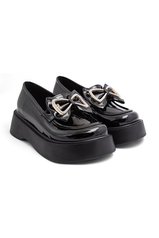 Sm 4029 Bow Stone Detail Loafer