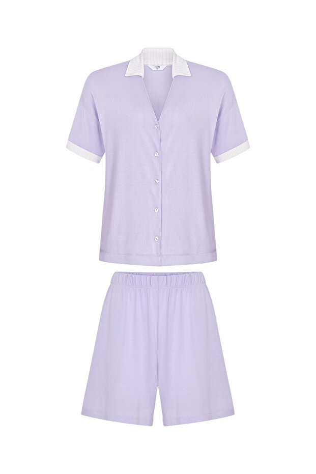 Womens Collagen Shirt & Shorts Cotton Set