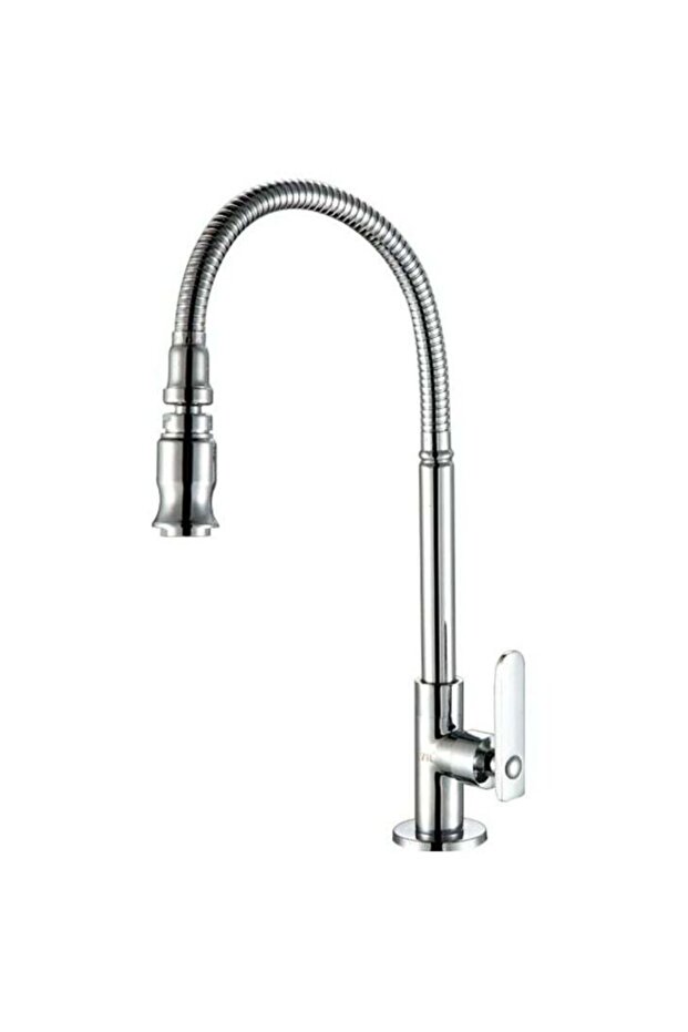 Stainless steel kitchen and garden faucet with 360-degree rotating spout and pull-out spray head, suitable for sinks and laundry rooms, cold water...