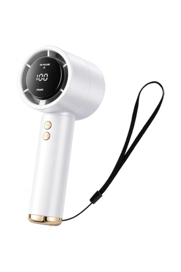 Handheld fan, portable fan, USB rechargeable, 100 wind speed settings, 5000mAh battery, mini desktop fan, for home, office, bedroom, outdoor...