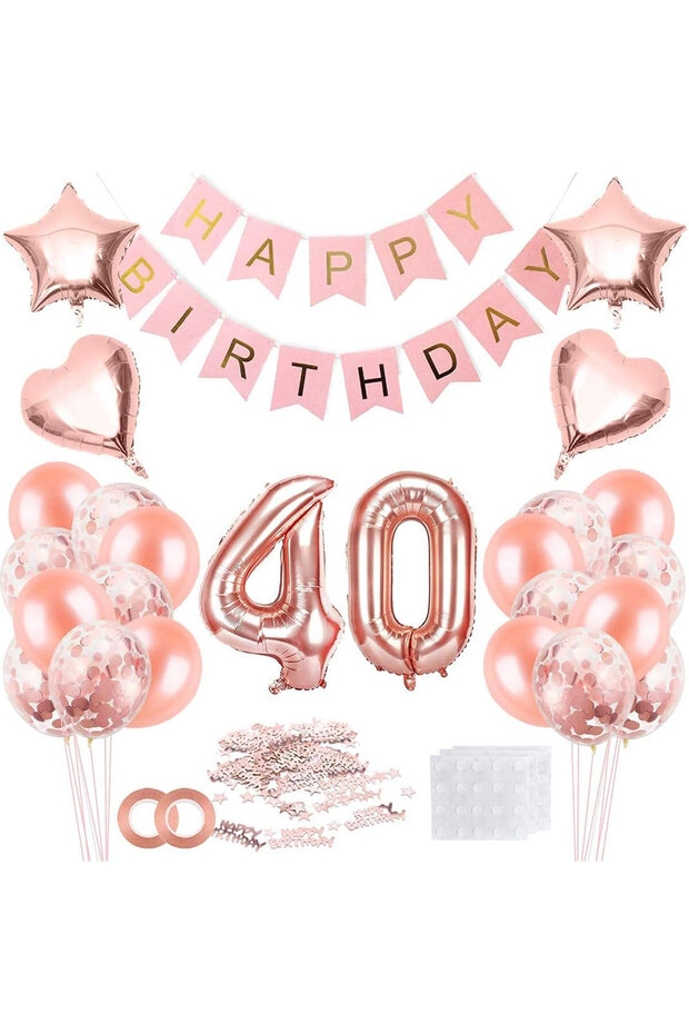 40th Birthday Party Balloon Set