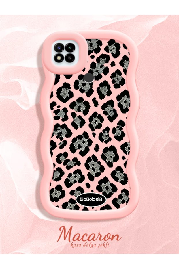 Poco C31 Compatible Wavy Frame Leopard Print High Quality Silicone Phone Case