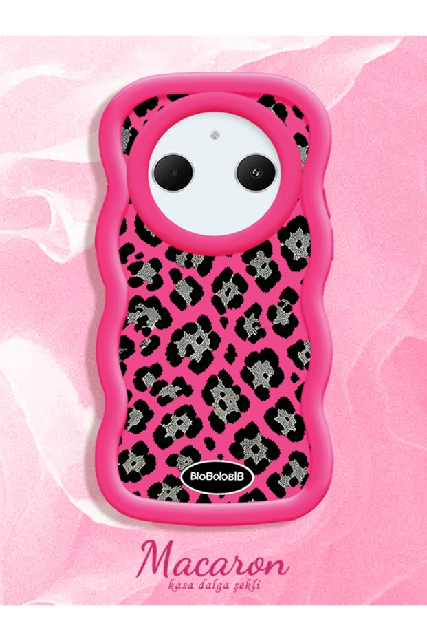 Redmi A3 Pro Compatible Wavy Frame Leopard Print High Quality Silicone Phone Case