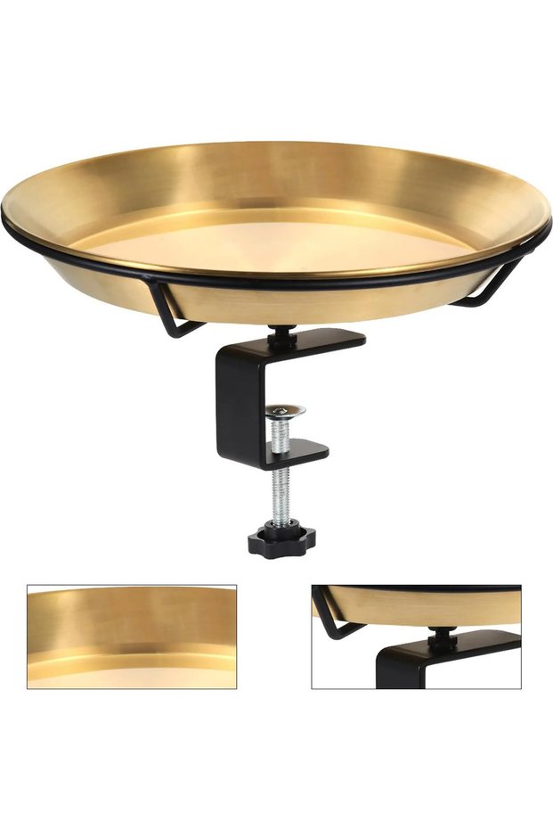 Bird feeder with stand, bird bath and feeding dish, suitable for balconies, gardens and terraces, weatherproof and sturdy, suitable for wild birds.