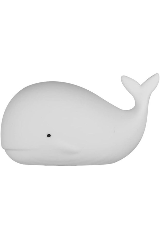 Mini cartoon silicone whale nightlight, cute bedside lamp, suitable for boys and girls in the bedroom, can be patted and shaken, USB rechargeable.