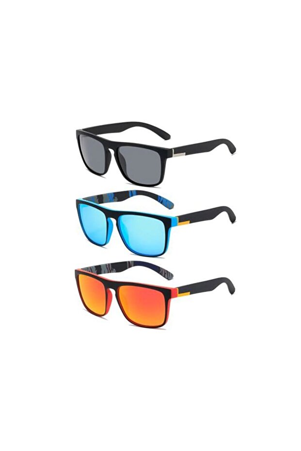 Unisex three-piece polarized sunglasses set, men's polarized sunglasses, UV protection