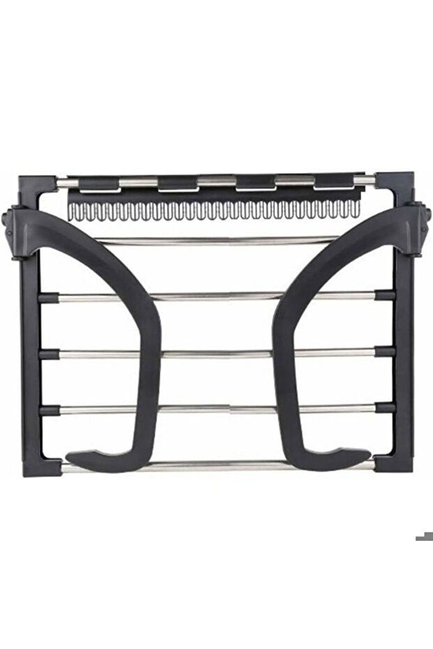 Portable clothes rack for round radiator tubes, small black size, 32 x 40 cm