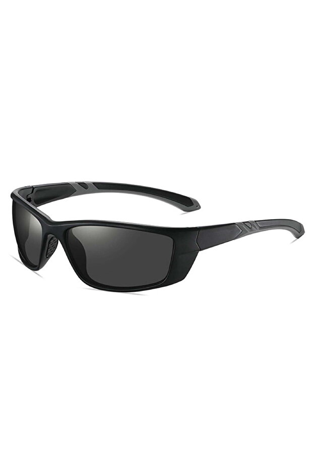 Wrap-around polarized reading sunglasses, suitable for men's driving, running, and sports. Square design, unisex.