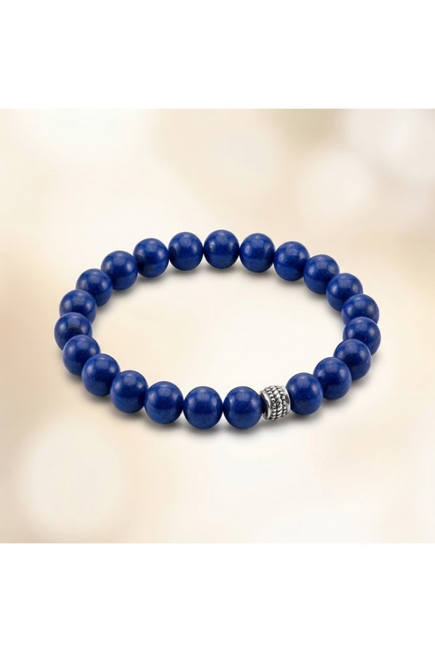 Lapis Natural Stone Bracelet – Natural Lapis Lazuli Stone | Elastic Design | Stylish and Elegant