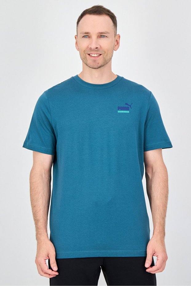 Men Sportswear Fit Short Sleeve Outdoor T-Shirt, Blue