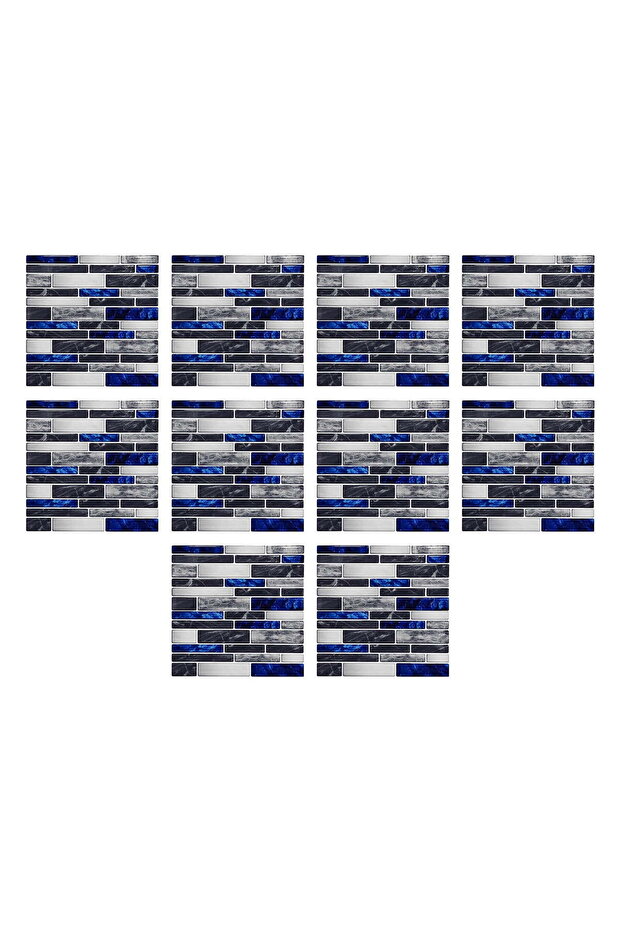 50-piece pack of self-adhesive kitchen backsplash wall tiles, 5.9x5.9 in stone pattern decorative stickers, waterproof (ET001).