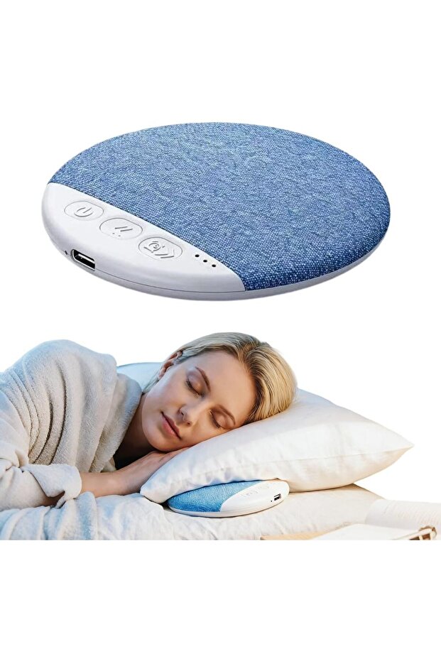 Pillow speaker, 2026 new portable mini pillow speaker, bone conduction pillow speaker with timer function, sleep pillow speaker, sleep aid (blue).