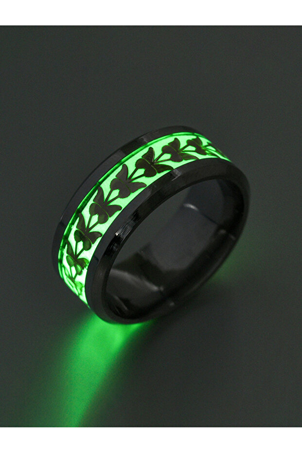Luminous Butterfly Band Ring