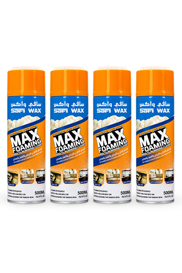Combo 4 pcs SFW-80 Max Foaming Multi Purpose Cleaner Spray 500ml For Car Home Kitchen Use