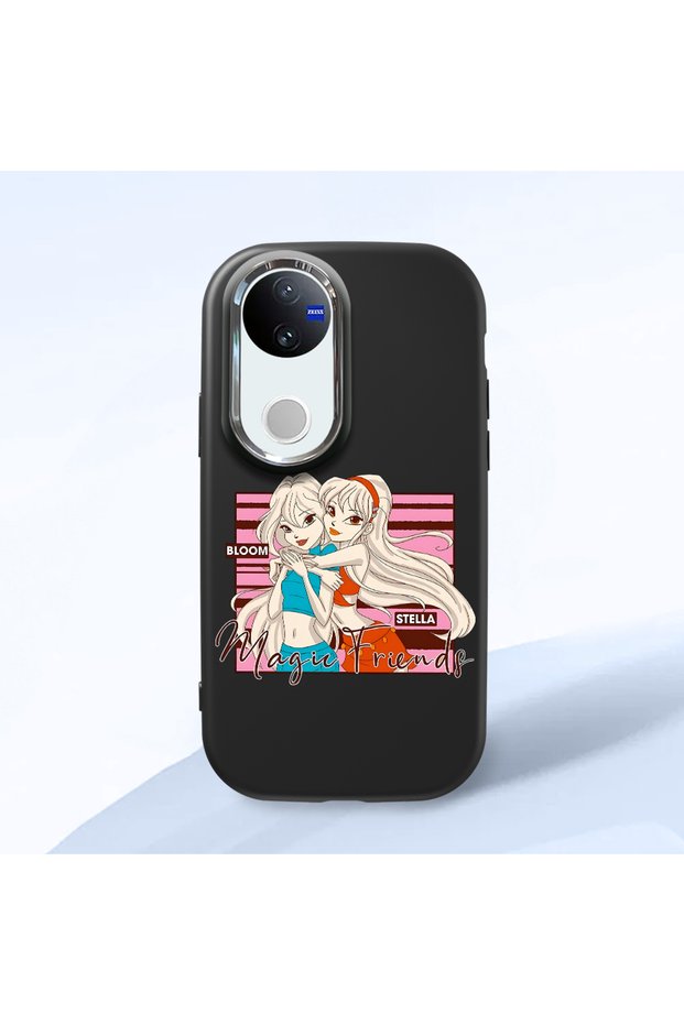 Vivo V50 Compatible Shock-Absorbing Camera Protected Black Silicone Case