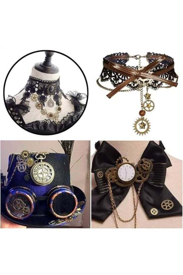100G Retro Steampunk Gear Alloy Pendants – Multi-Style Vintage Metal Charms for Jewelry Making, DIY Crafts, Halloween Decorations & Fashion Accessories