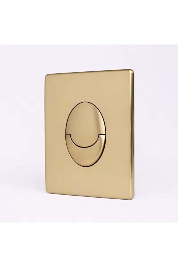 Chinese Matte Gold Round Concealed Siphon Press Button Flush Valve Face Plate